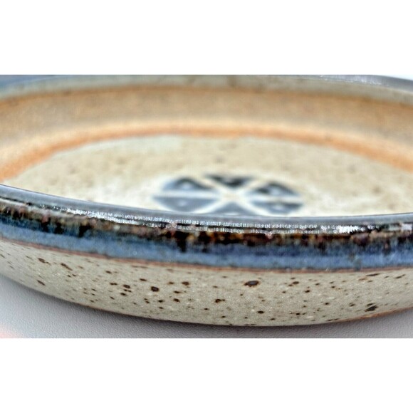 Stoneware Art Pottery Covered Dish Garlic Roaster Baker Speckled Glaze‎ Pattern - Picture 10 of 16